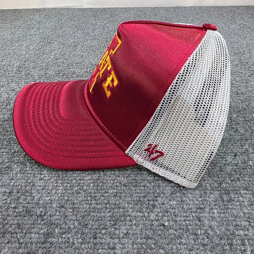 47 Brand Iowa State Cyclones Red Satin Mesh Trucker Hat OSFM‎ Razor Red